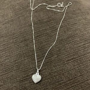 Sterling Silver Stardust Heart Necklace